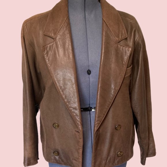Lautreamont, Japan, Vintage 80's Leather Jacket, US Size 8-10 - Picture 4 of 10